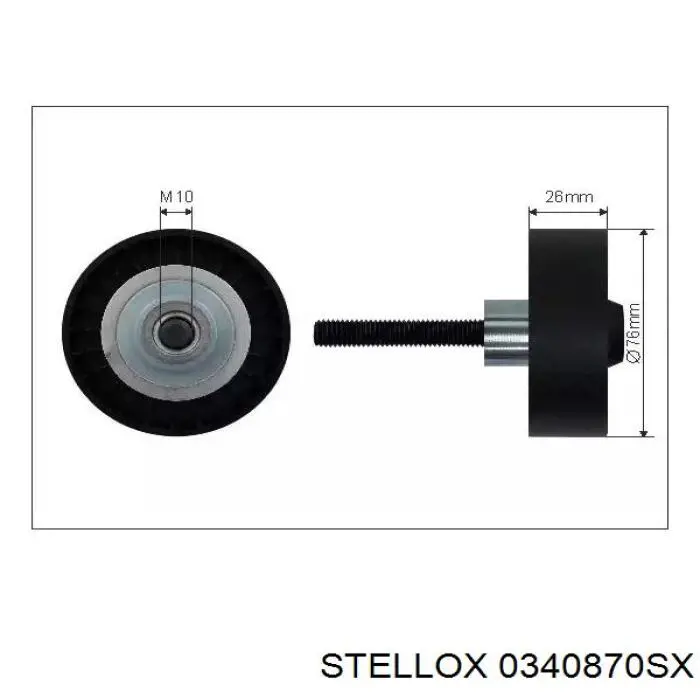 Натяжитель приводного ремня 0340870SX Stellox