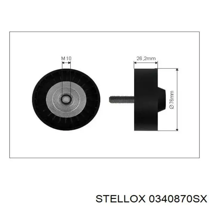 Роликовий модуль натяжителя ремня Stellox 0340870SX цена, от 36.96 USD