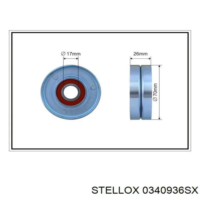 Ролик натяжителя приводного ремня Stellox 0340936SX