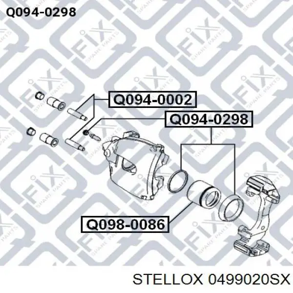 Ремкомплект переднего тормозного суппорта Ситроен С4 (Citroen C4)