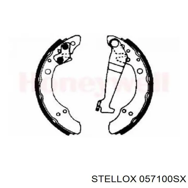 057 100-SX Stellox колодки тормозные задние барабанные