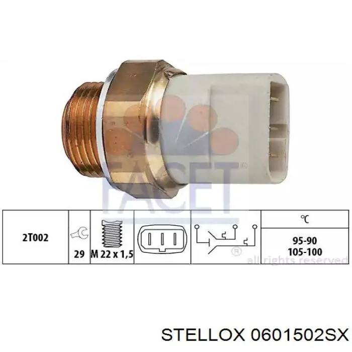 Датчик температуры радиатора Stellox 0601502SX цена, от 6.96 USD