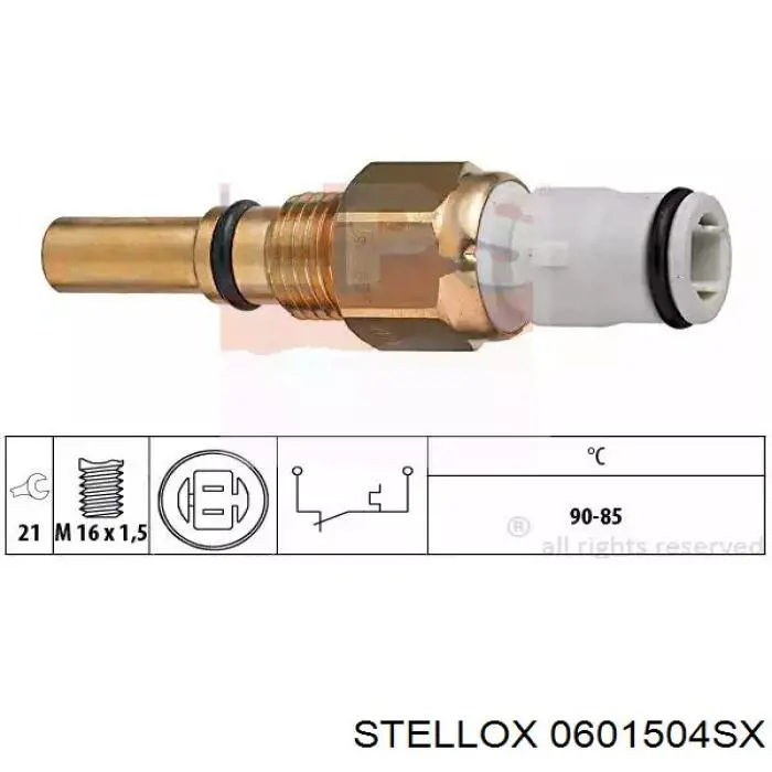 Купить 0601504SX Stellox Датчик включения вентилятора радиатора 