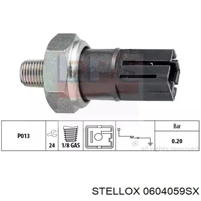 Датчик температуры охлаждающей жидкости 0604059SX Stellox