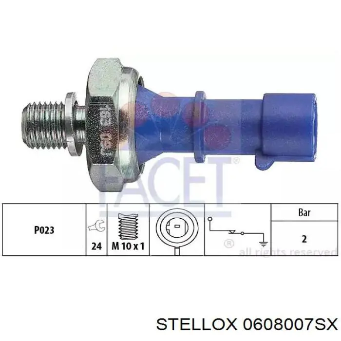 Датчик давления масла 0608007SX Stellox
