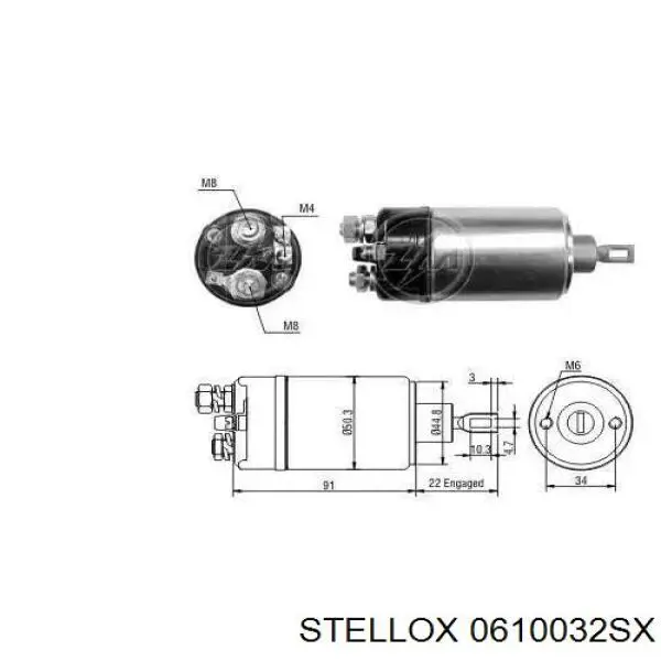 Стартер двигателя Stellox 0610032SX