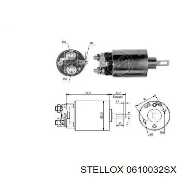 0610032SX Stellox Стартер автомобиля