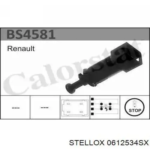 Датчик стоп сигнала 0612534SX Stellox