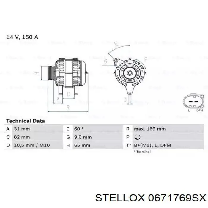 Купить 0671769SX Stellox Реле регулятор напряжения генератора