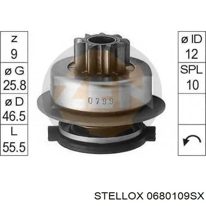 06-80109-SX Stellox бендикс стартера