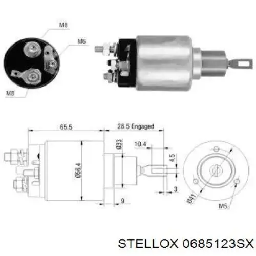 06-85123-SX Stellox реле стартера