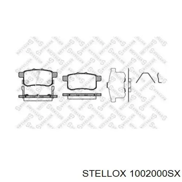 Задние дисковые колодки Stellox 1002000SX