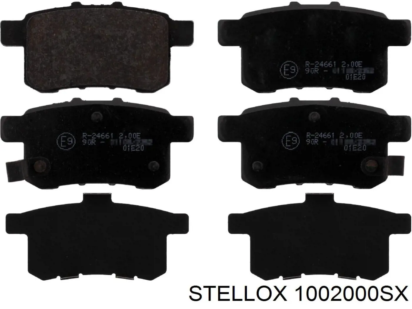 1002 000-SX Stellox колодки тормозные задние дисковые