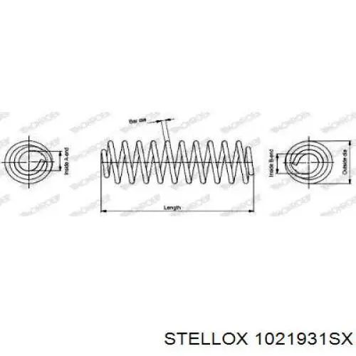 Купить 1021931SX Stellox Винтовая пружина подвеска
