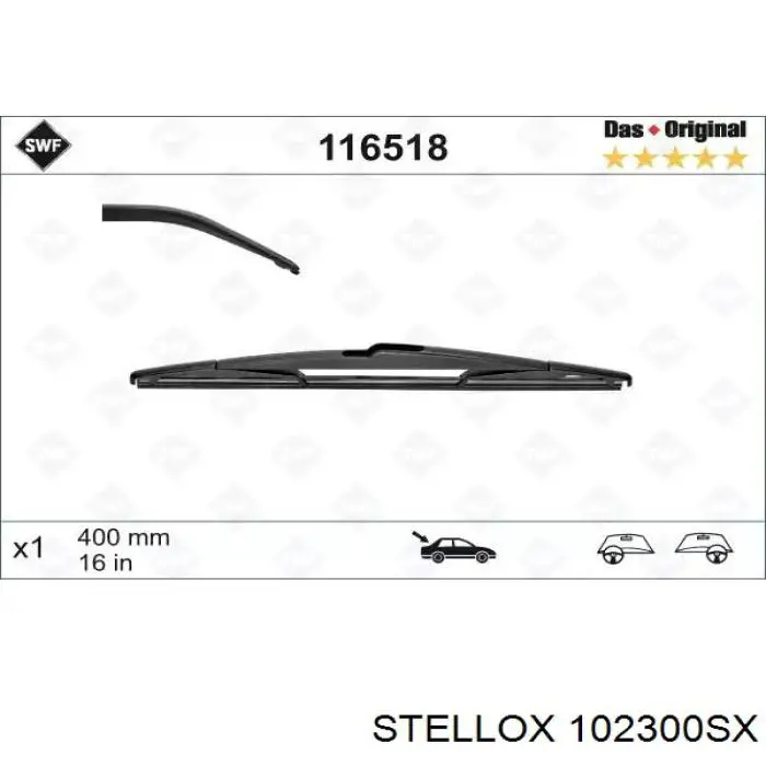Дворник задний 116520 VALEO