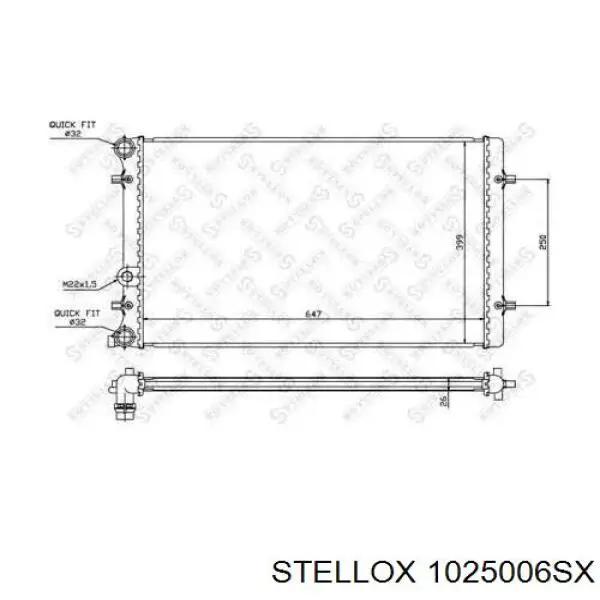10-25006-SX Stellox радиатор