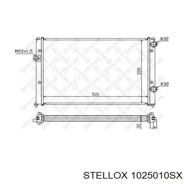 10-25010-SX Stellox радиатор