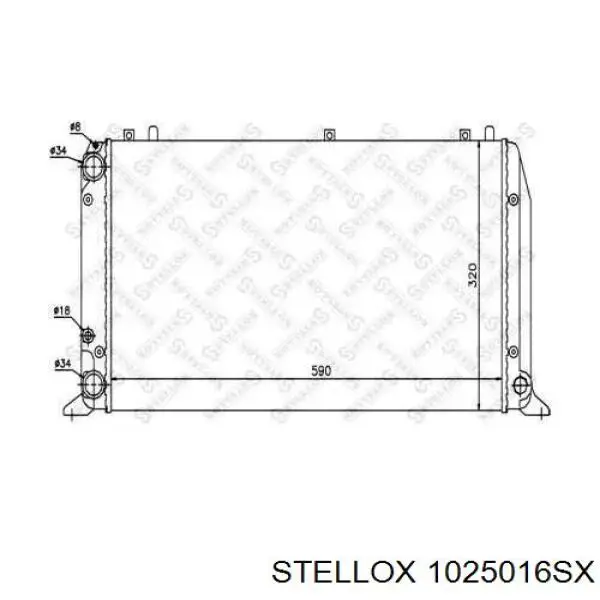 Радиатор 1025016SX Stellox