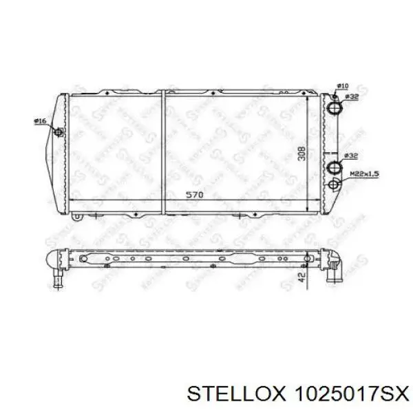 Радиатор 1025017SX Stellox