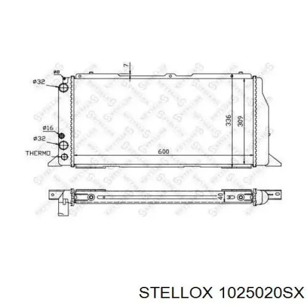 Радиатор 1025020SX Stellox