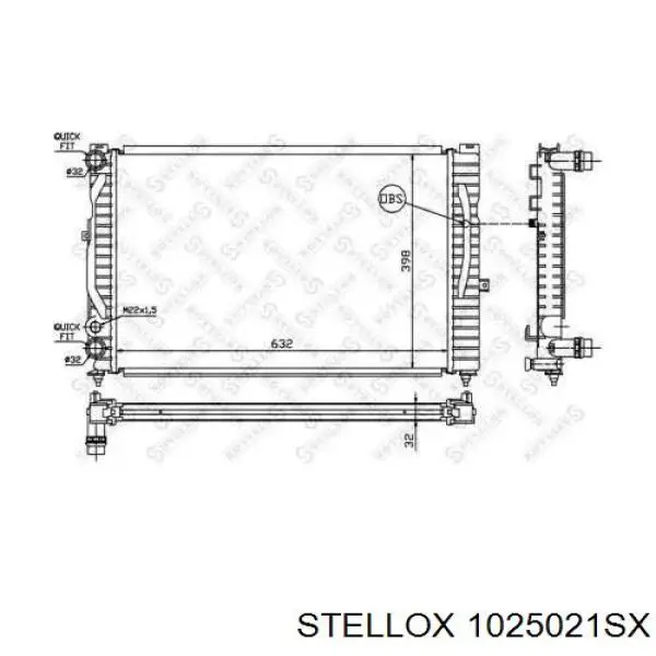 10-25021-SX Stellox радиатор