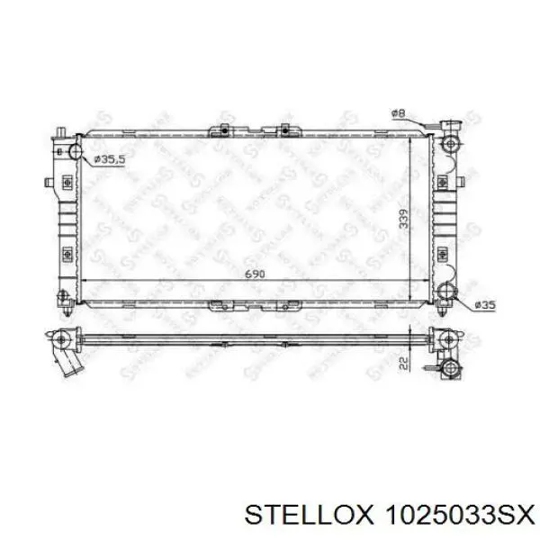 Радиатор 1025033SX Stellox