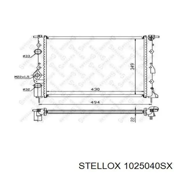 10-25040-SX Stellox радиатор