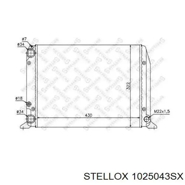 Радиатор 1025043SX Stellox