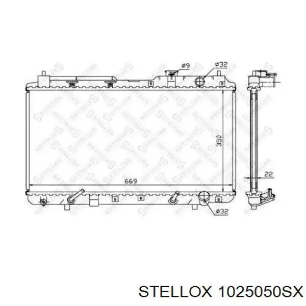 Радиатор 1025050SX Stellox