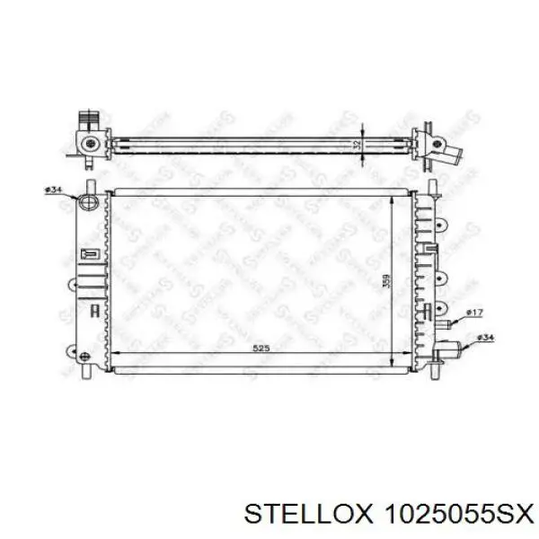 10-25055-SX Stellox радиатор