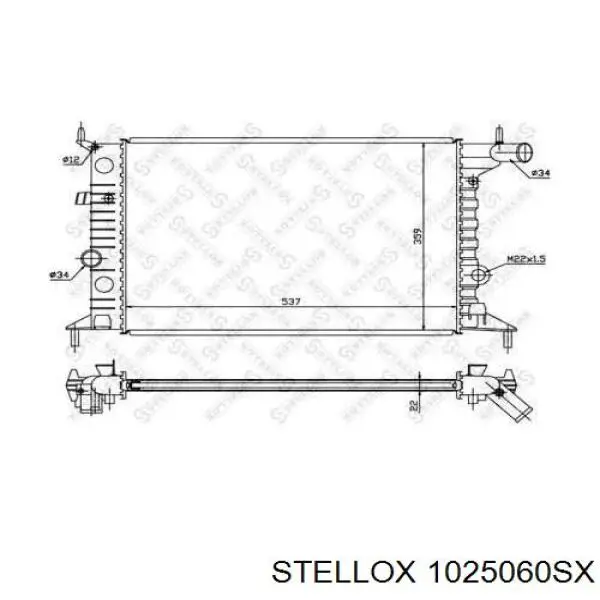 Радиатор 1025060SX Stellox