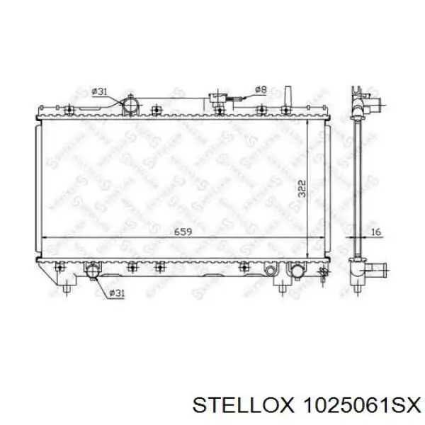 10-25061-SX Stellox радиатор