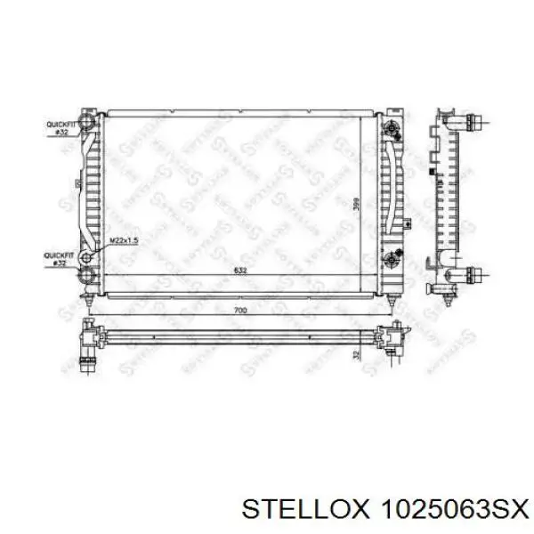 1025063SX Stellox радиатор