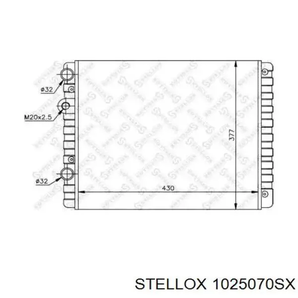 10-25070-SX Stellox радиатор
