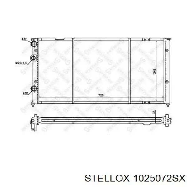 Радиатор 1025072SX Stellox