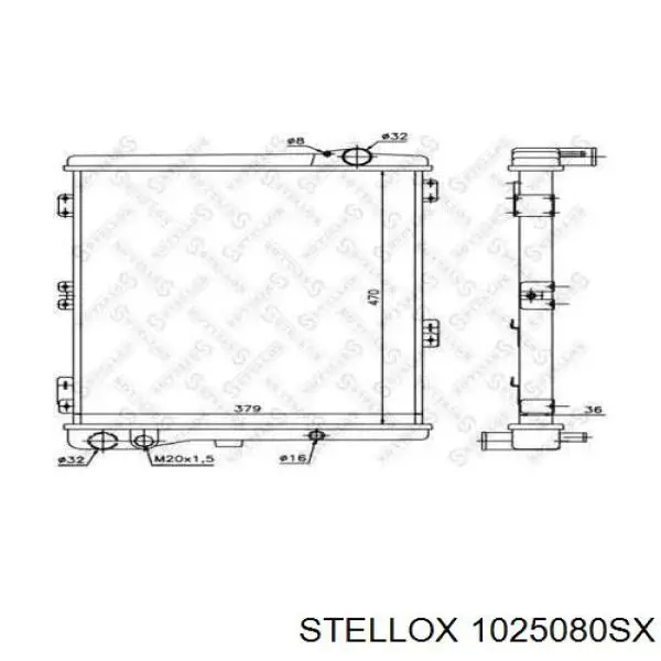 10-25080-SX Stellox амортизатор передний левый