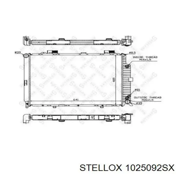 1025092SX Stellox радиатор