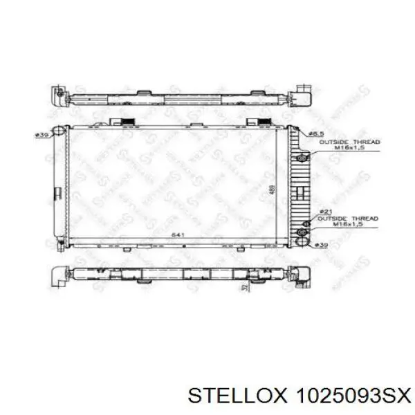 10-25093-SX Stellox радиатор
