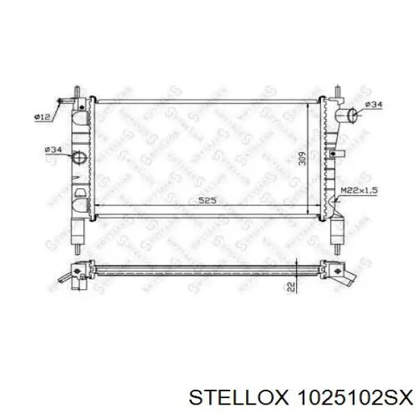 10-25102-SX Stellox радиатор