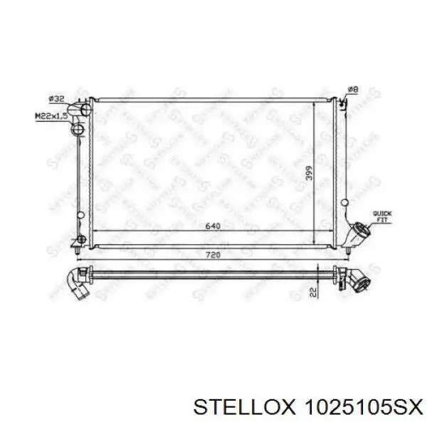 Радиатор 1025105SX Stellox