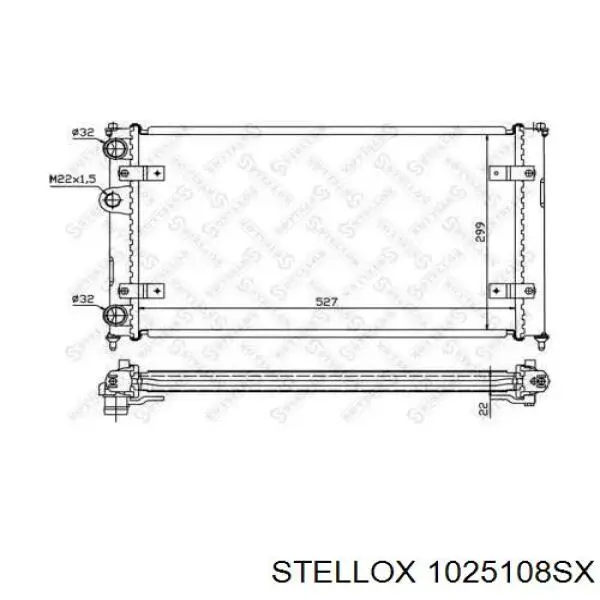 Радиатор 1025108SX Stellox