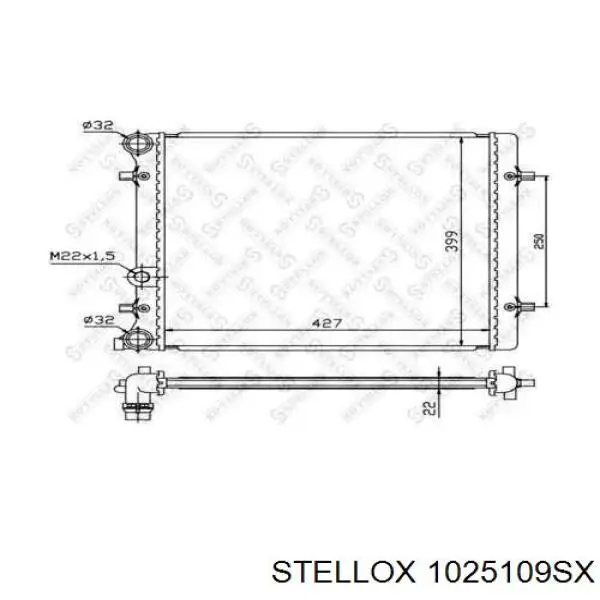 Радиатор 1025109SX Stellox