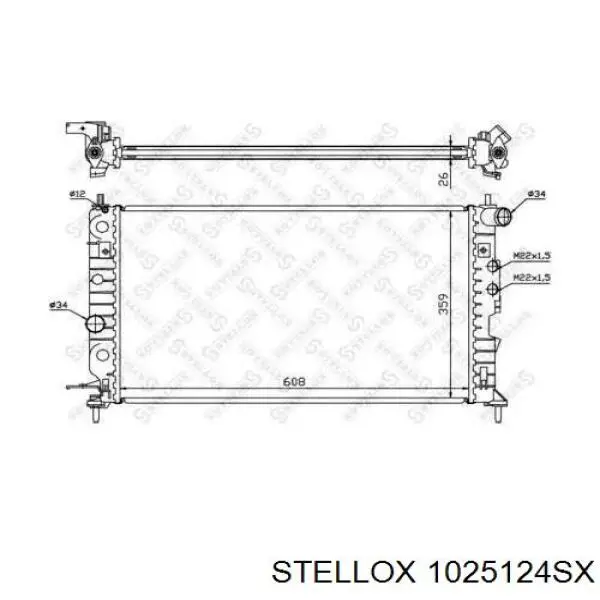 Радиатор 1025124SX Stellox