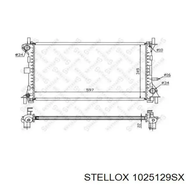 10-25129-SX Stellox радиатор