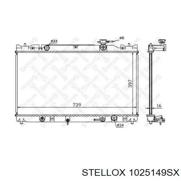 Радиатор 1025149SX Stellox