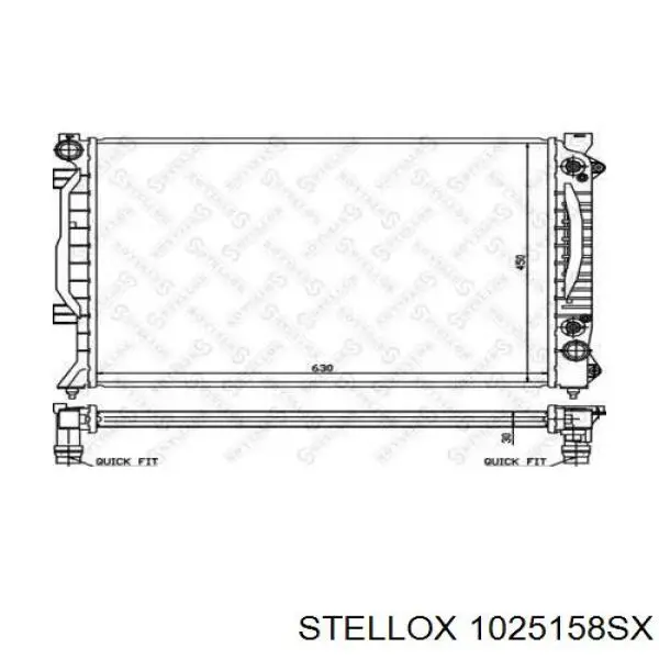 Радиатор 1025158SX Stellox