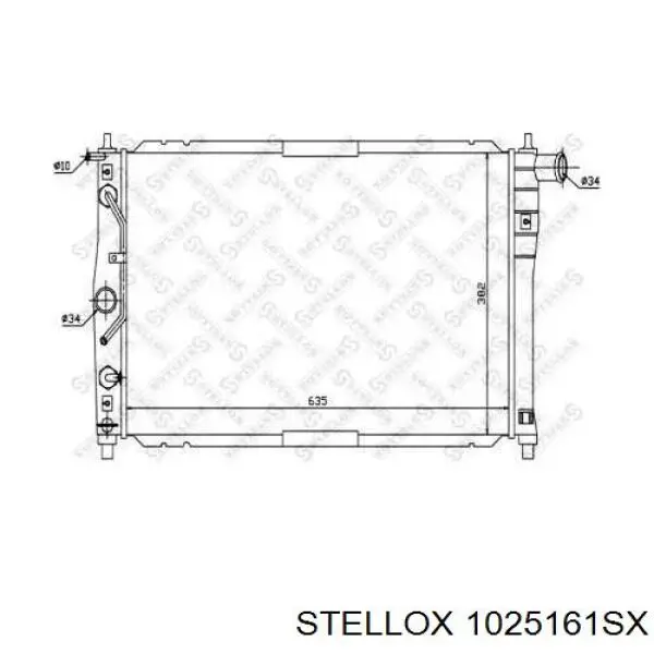 Радиатор 1025161SX Stellox