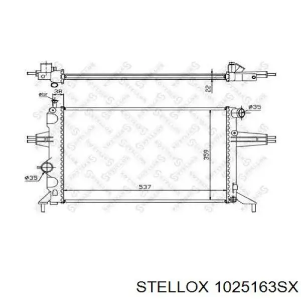 Радиатор 1025163SX Stellox