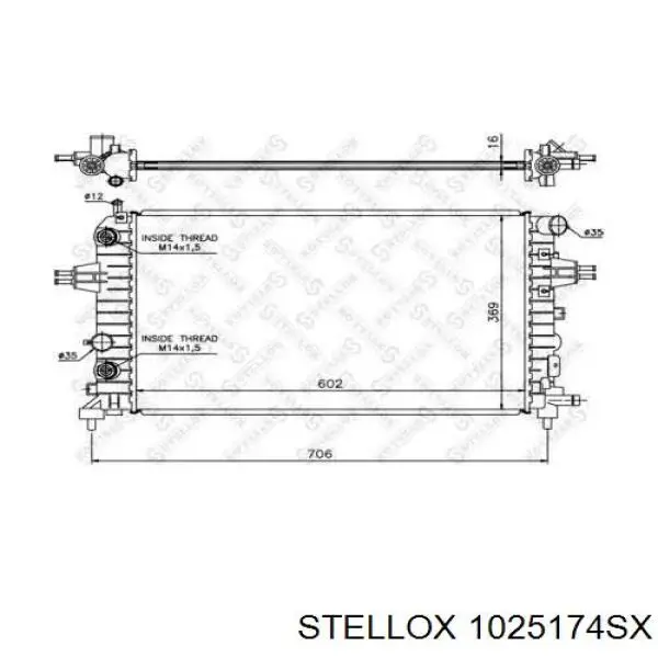 10-25174-SX Stellox радиатор