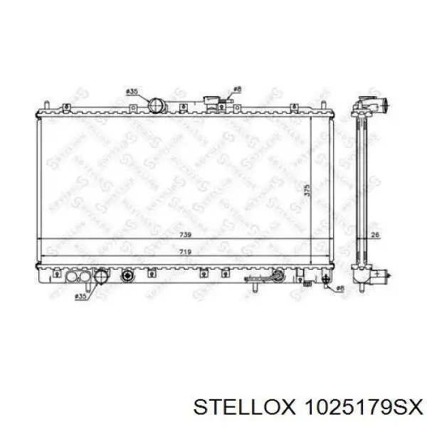 Радиатор 1025179SX Stellox